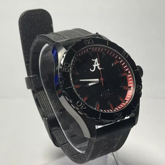 Alabama Crimson Tide NCAA Black Silicone Watch by Jack Mason NEW - Picture 6 of 7